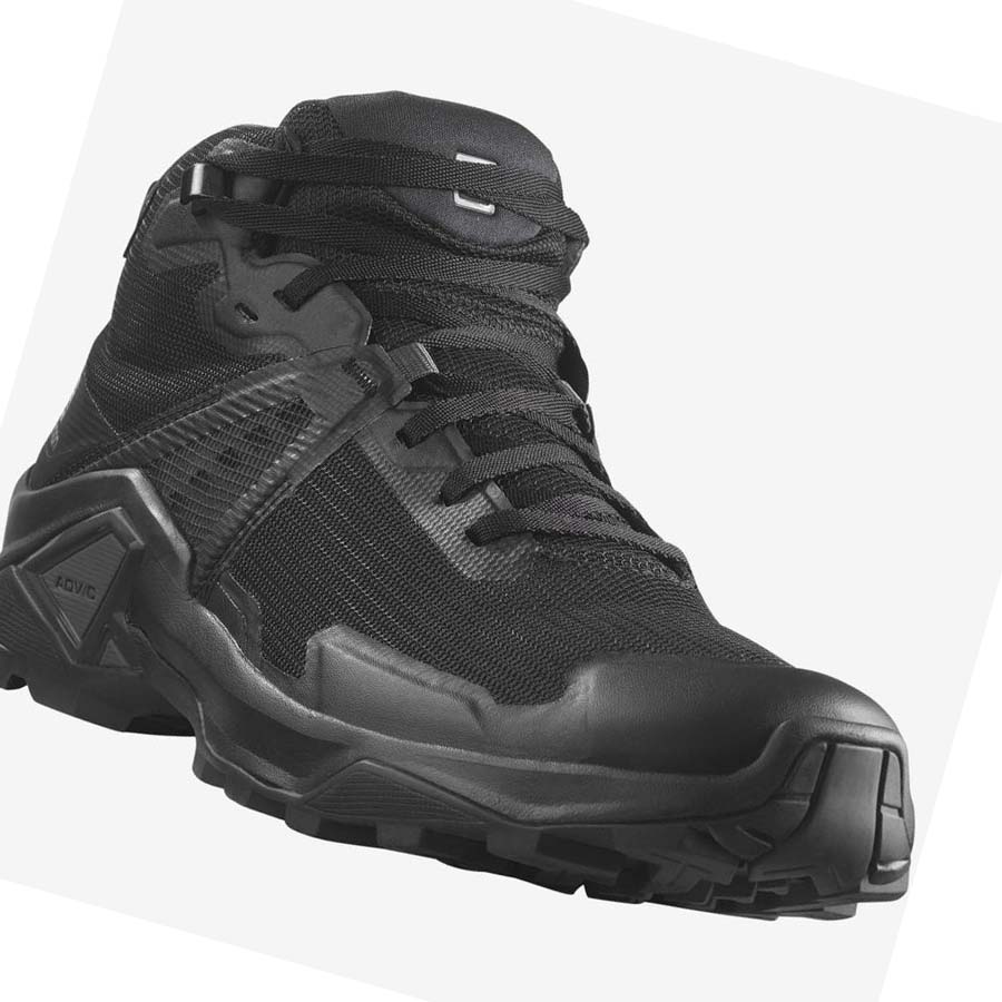 Salomon X RAISE 2 MID GORE-TEX Túracipő Férfi Szürke Fekete | HU 2072GSO